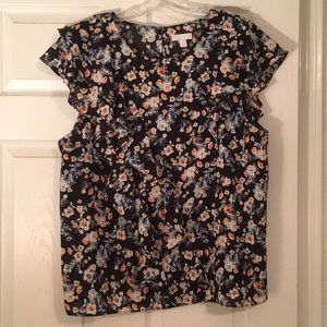 14th and Union Floral Top Size XL